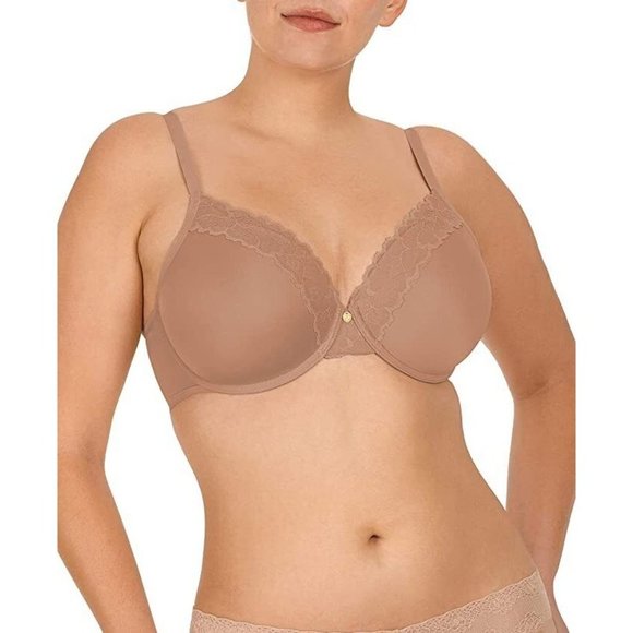 NATORI Refined Full Underwire T-Shirt Bra Pecan Beige #7313219 36B NEW - Picture 2 of 8